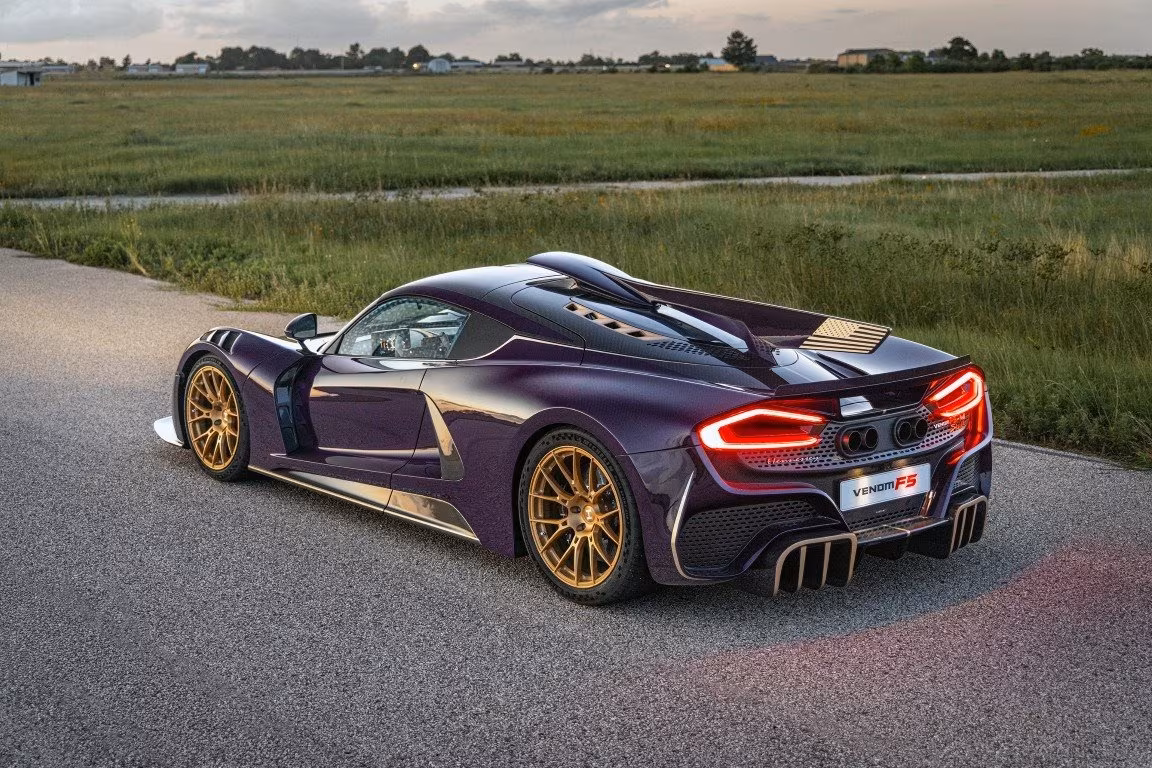 Hennessey Venom F5-M Roadster on the road