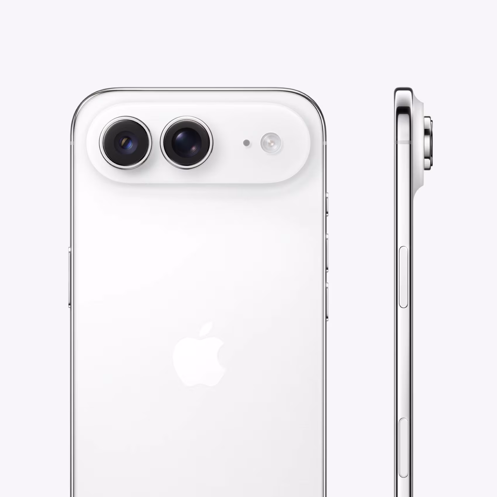Model of iPhone Air 2 with dual cameras and LED flash