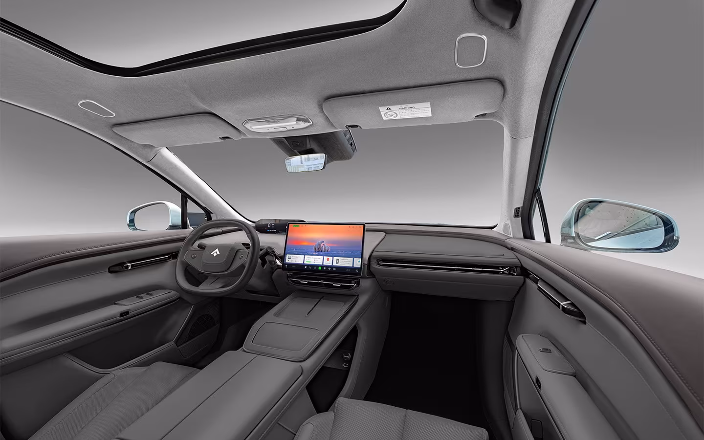 Interior view of GAC Hyptec HT electric SUV
