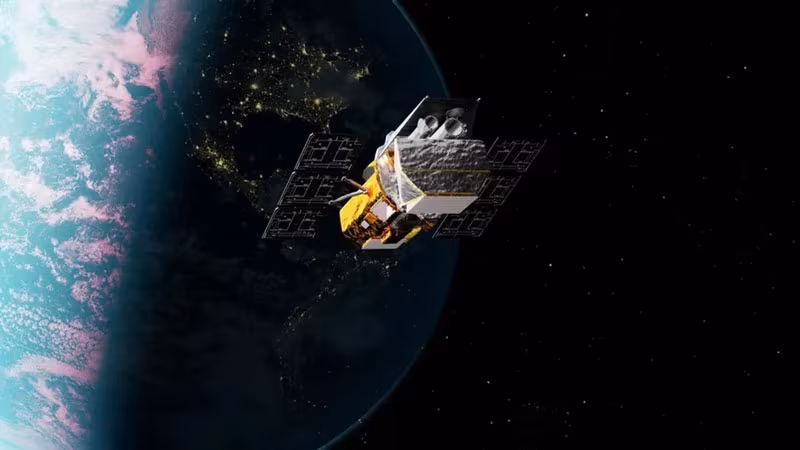 Space tug approaching Swift observatory in orbit
