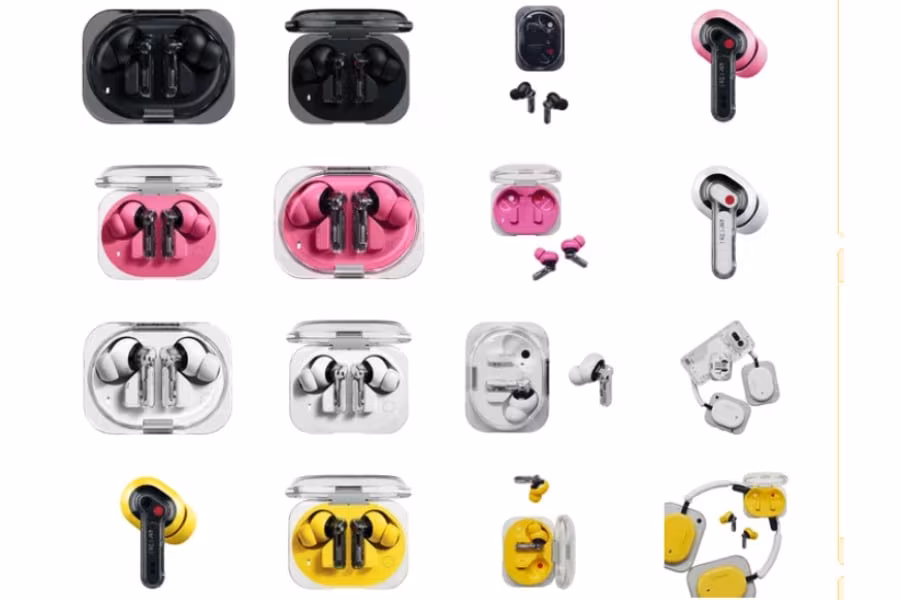 Nothing Ear (3a) earbuds in four colors Nothing Ear (3a) earbuds